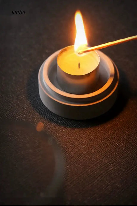 JOTO Eight Year Candle Cup Cement Glass Windproof Candle Holder from JOTO