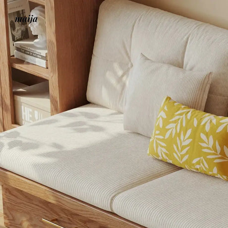 Japanese Style Solid Wood Sofa with Storage System from AI