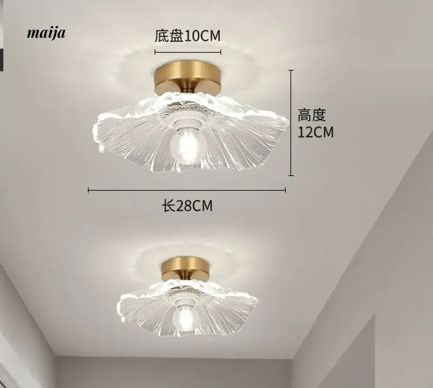 GVG Lotus Leaf Crystal Ceiling Light from GVG