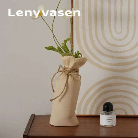 LENYVASEN Elias Irregular Fold Ceramic Vase from LENYVASEN