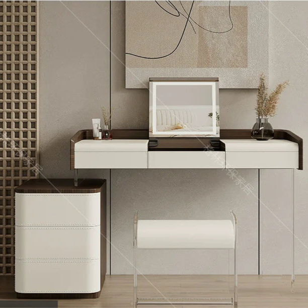 GEPH Mia Natural Wood Acrylic Dressing Table from GEPH