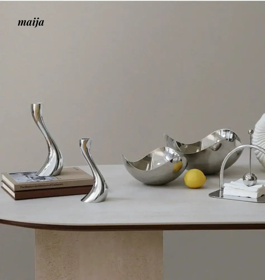 COLOURHUNTER Modern Metal Candle Holder from maija