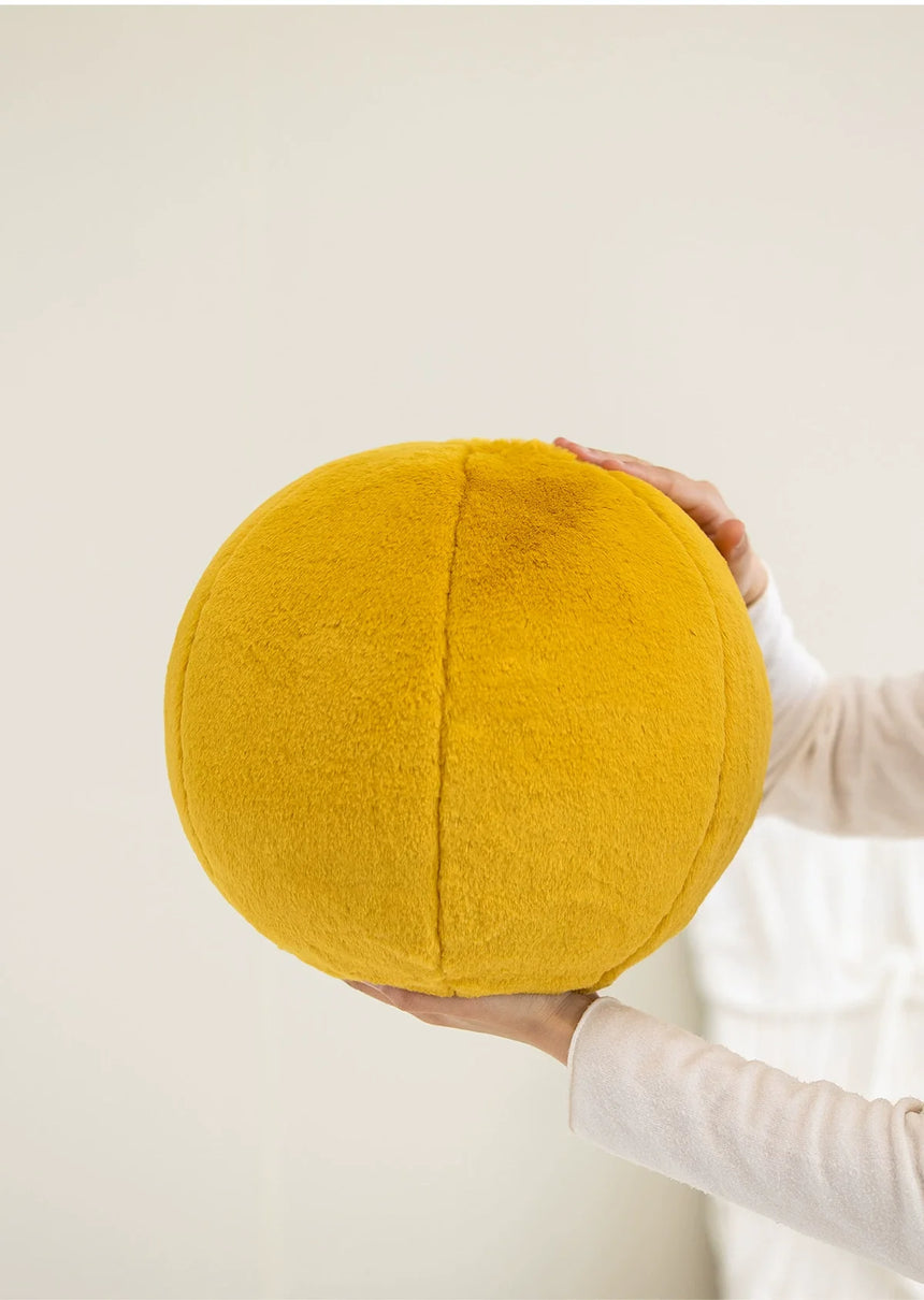MISTYWOOD Yellow Plush Circular Decorative Pillow from MISTYWOOD