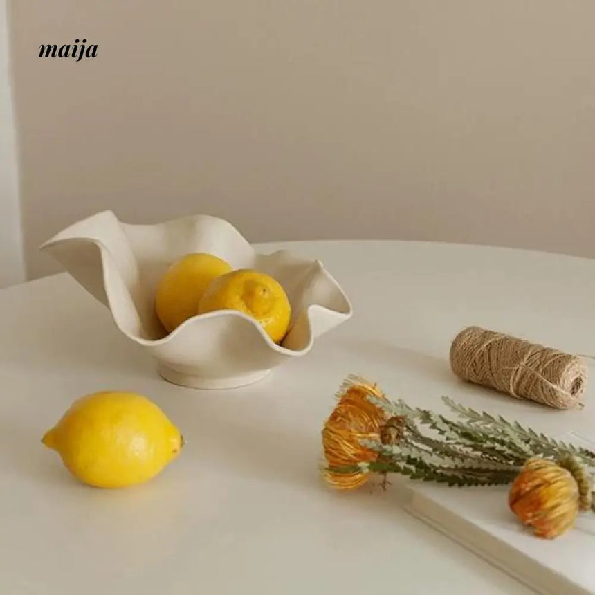 MUYE Wavy Cream Fruit Bowl from MUYE