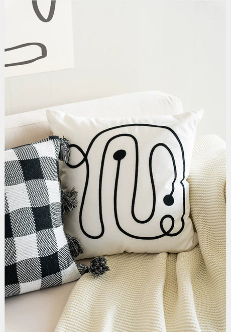 MISTYWOOD Knitted Pilsan Play Car Line Pillow from MISTYWOOD
