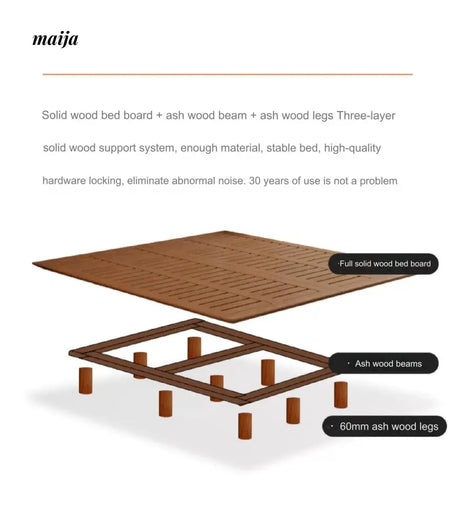 Curtis Solid Wood Platform Bed from AI