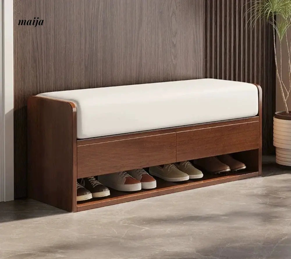 Finnley Solid Wood Shoe-Changing Stool from maija