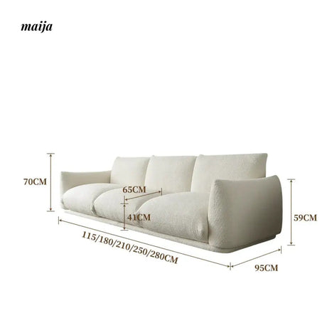 DOSMARS Ella Cream Sofa with Linen from DOSMARS