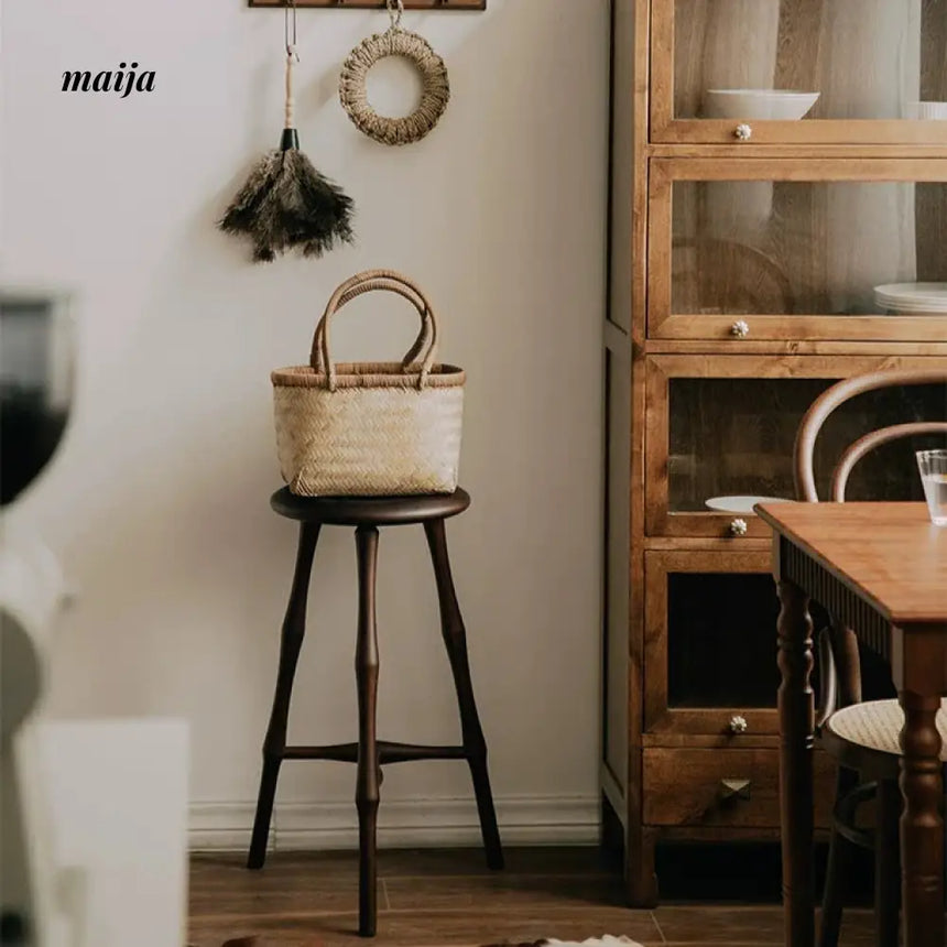 Aiza Solid Wood High Stool from maija