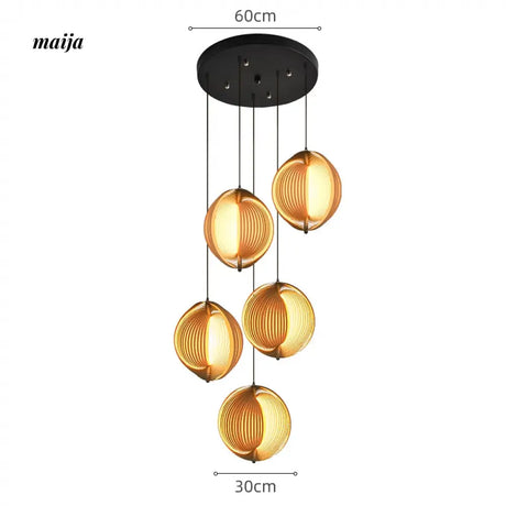 Hana Staircase Chandelier from Hongpengtang