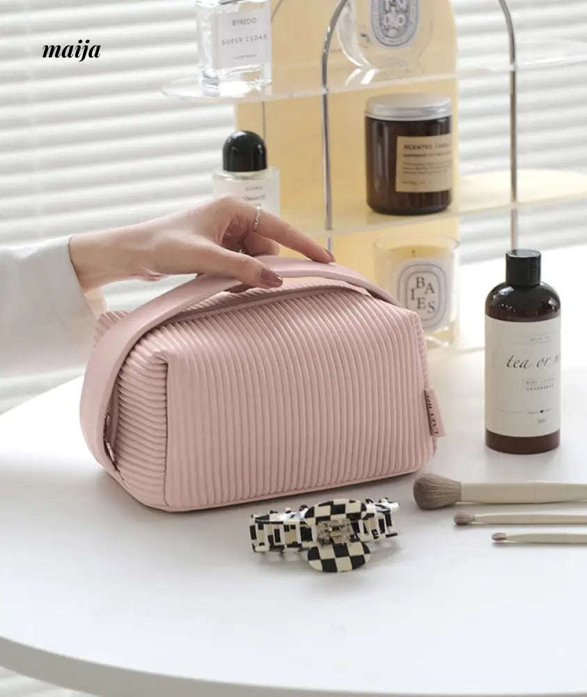 Ribbed Travel Cosmetic Bag from maija