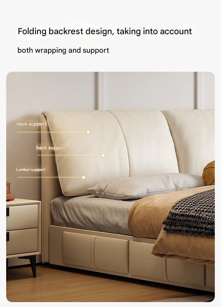 DIPU Brooke Luxury Italian Leather Bed from DIPU