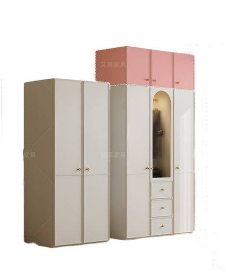 AIWO Anouk French Cream Wardrobe with Multi-Door Combination Storage from AIWO