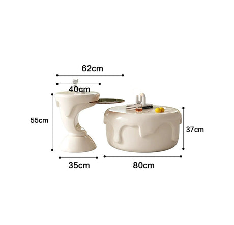 DIPU Riley French Cream Coffee Table from DIPU