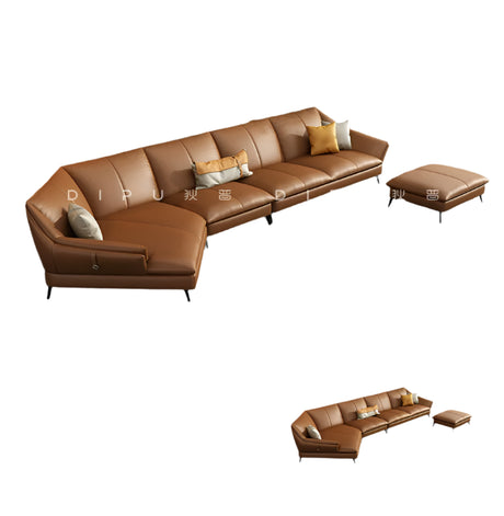DIPU Jared Luxury Leather Corner Sofa from DIPU