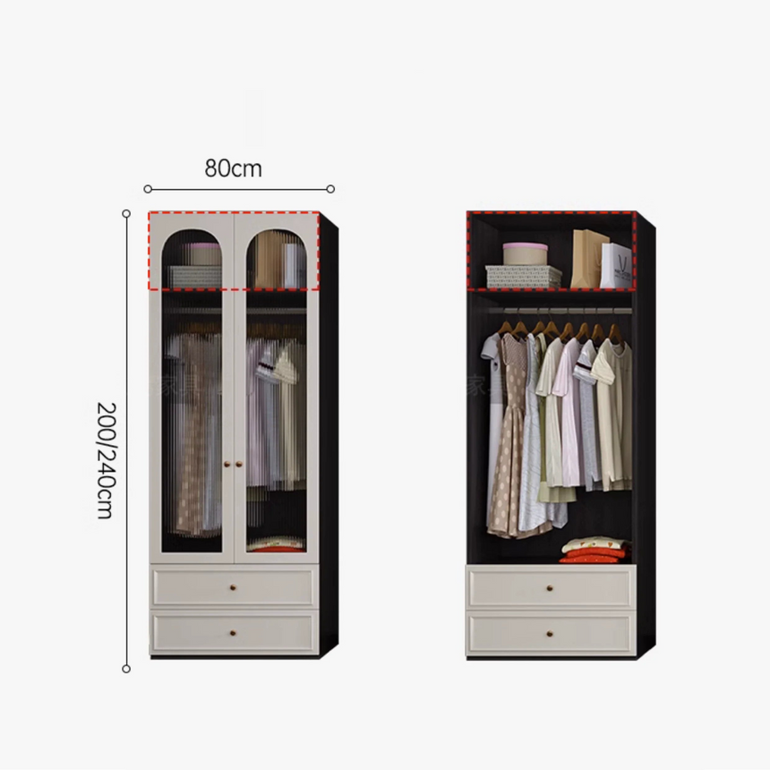 AIWO Orion One-Door Ceiling-High Wardrobe with Corner Desk Integration from AIWO