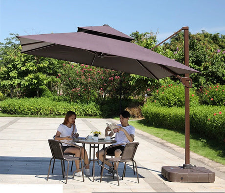 MOJIA Lysandra Solar-Powered Patio Umbrella with Elegant Lighting from MOJIA