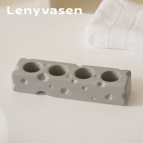 LENYVASEN Remy Cheese Ceramic Toothbrush Rack from LENYVASEN