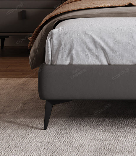 DIPU Romanio Italian Minimalist Leather Bed from DIPU