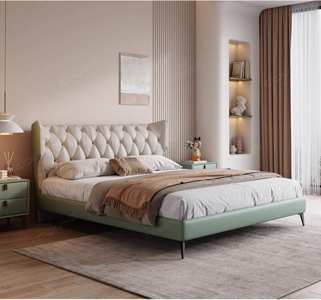 DIPU Romanio Italian Minimalist Leather Bed from DIPU