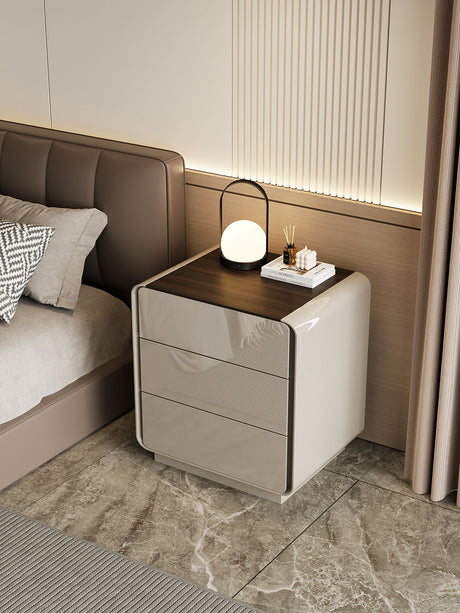 APARTMENT NO.7 Thaddeus Sleek Minimalist Three-Drawer Bedside Table from APARTMENT NO.7