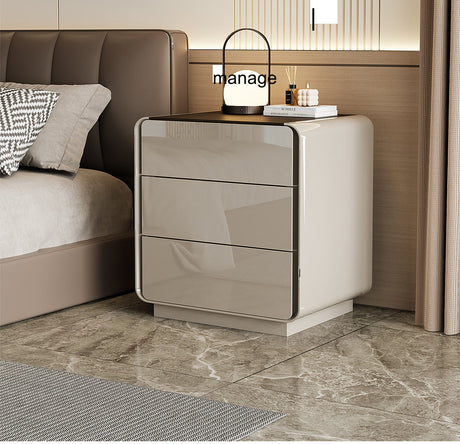 APARTMENT NO.7 Thaddeus Sleek Minimalist Three-Drawer Bedside Table from APARTMENT NO.7