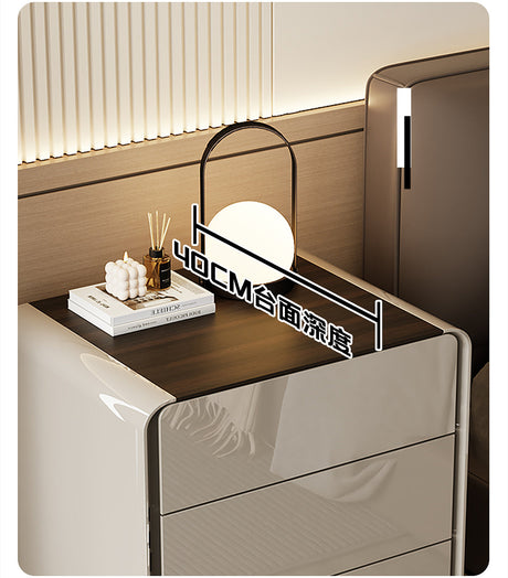 APARTMENT NO.7 Thaddeus Sleek Minimalist Three-Drawer Bedside Table from APARTMENT NO.7