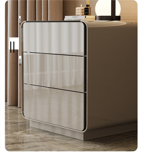APARTMENT NO.7 Thaddeus Sleek Minimalist Three-Drawer Bedside Table from APARTMENT NO.7