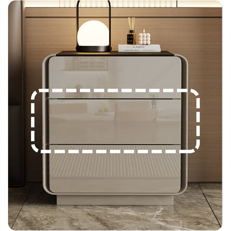 APARTMENT NO.7 Thaddeus Sleek Minimalist Three-Drawer Bedside Table from APARTMENT NO.7