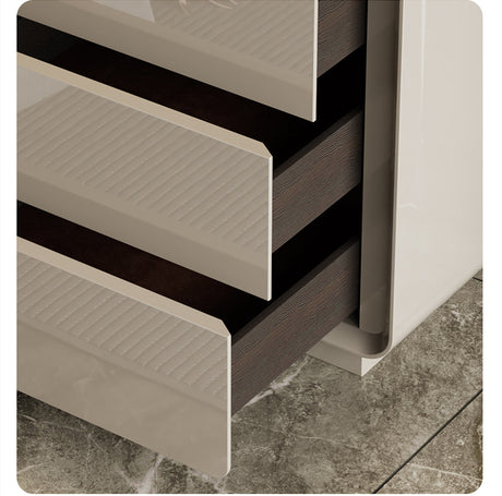 APARTMENT NO.7 Thaddeus Sleek Minimalist Three-Drawer Bedside Table from APARTMENT NO.7