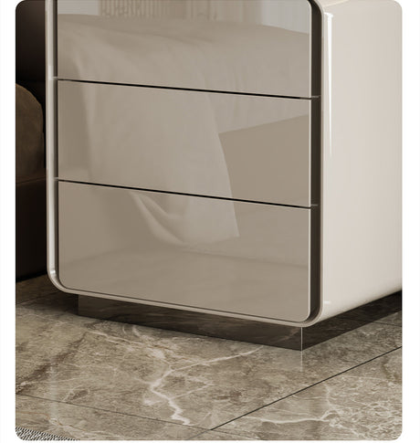 APARTMENT NO.7 Thaddeus Sleek Minimalist Three-Drawer Bedside Table from APARTMENT NO.7