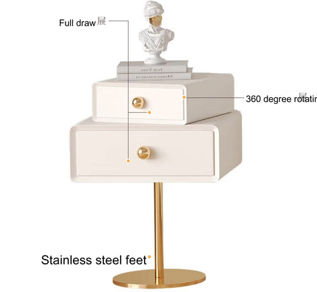 CH Oliver Creative Art Minimalist Storage Bedside Table from CH
