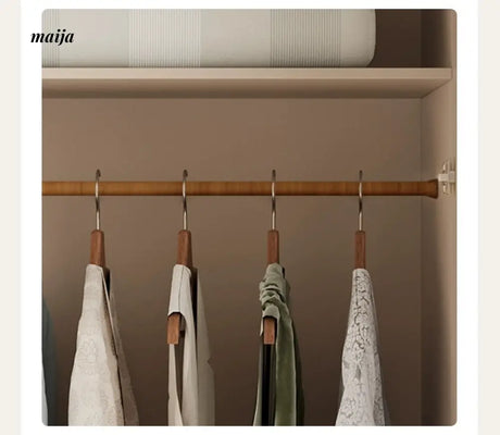 MEIHOUSE French Cream Wardrobe Modern Bedroom Storage Cabinet from MEIHOUSE