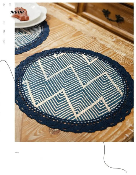 MAN YUE HOME Retro Tablecloth with High-Quality Cotton Linen Finish from MAN YUE HOME