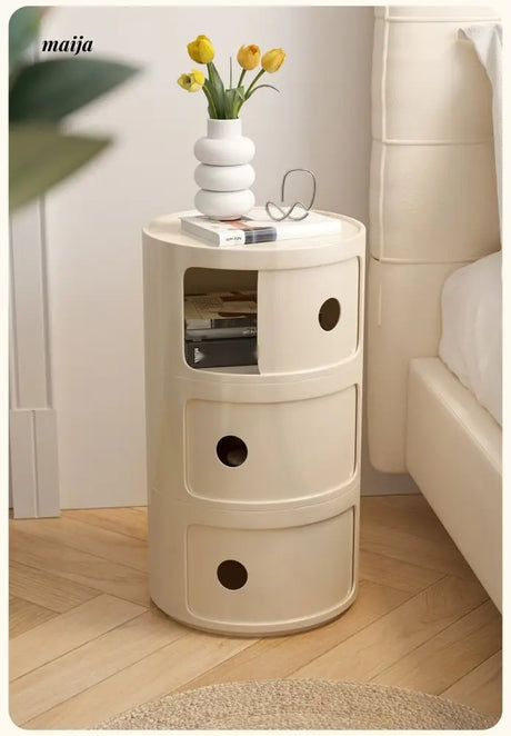 PUMPKIN BOX Round Minimalist Bedside Table from PUMPKIN BOX
