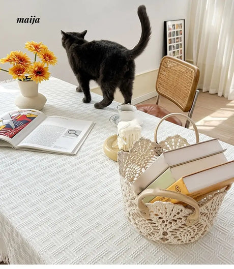 MAN YUE HOME Lace Tablecloth for French INS Style Dining Spaces from MAN YUE HOME