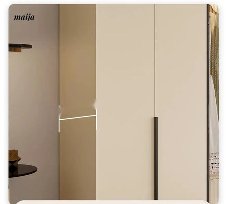 MEIHOUSE Cream Bedroom Wardrobe Flat Door Storage Cabinet from MEIHOUSE