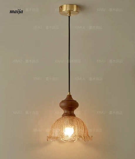 NANCY Retro Brass Bar Chandelier Glass Shade from NANCY