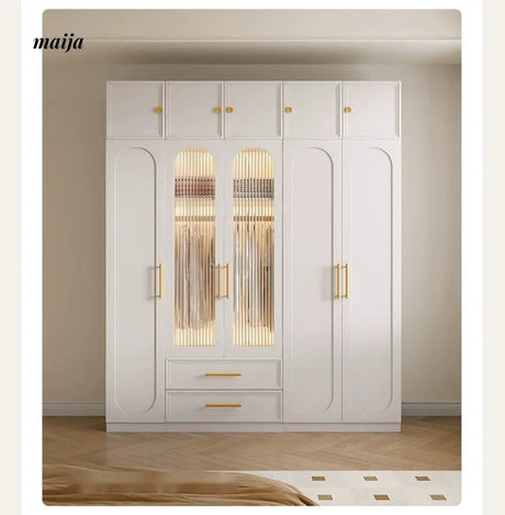MEIHOUSE French Cream Bedroom Storage Combination Coat Cabinet from MEIHOUSE