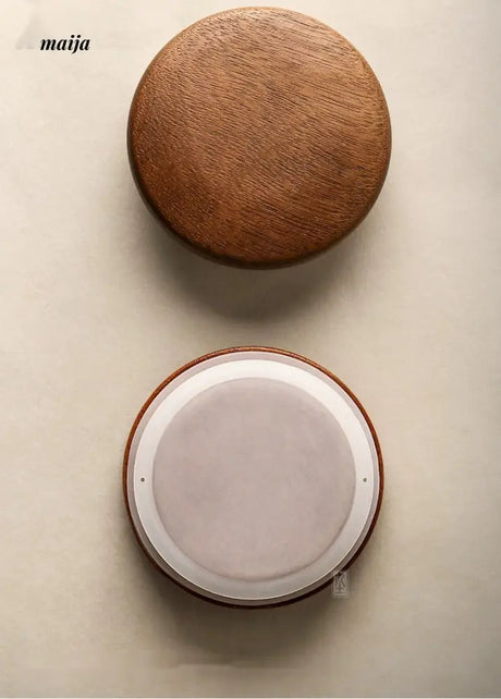 JOTO Rough Pottery Coffee Sharing Pot Wooden Lid from JOTO