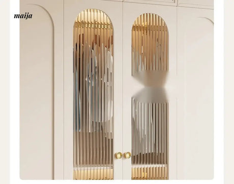 MEIHOUSE French Cream Wardrobe Modern Bedroom Storage Cabinet from MEIHOUSE