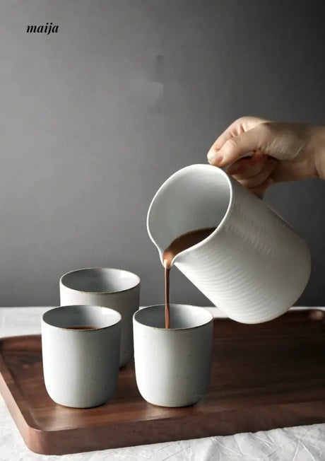 JOTO Japanese Handmade Coffee Set Simple Design from JOTO