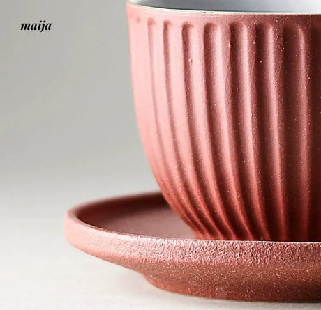 JOTO Eleven Color Japanese Rough Pottery Couple Coffee Cup from MOSE