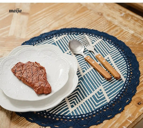 MAN YUE HOME Retro Tablecloth with High-Quality Cotton Linen Finish from MAN YUE HOME