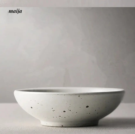 JOTO Eight Year Rough Ceramic Fruit Plate Handmade Retro Dish from MOSE
