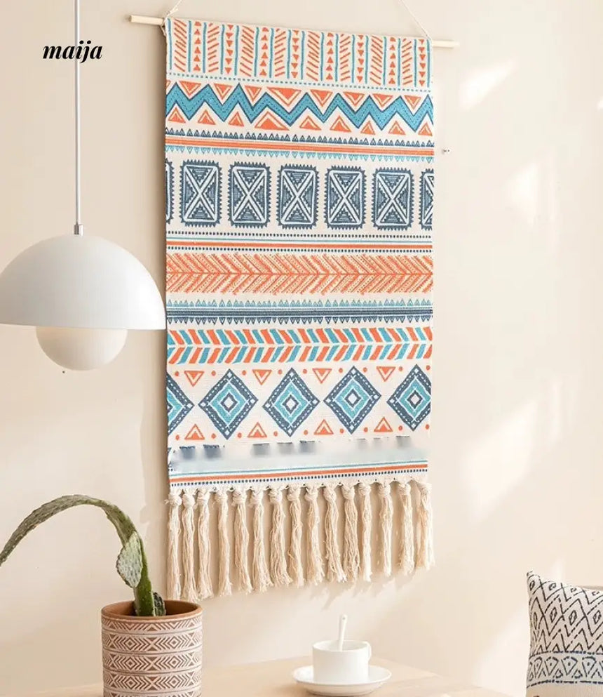 MAN YUE HOME Retro Woven Tapestry for Bedroom Canvas Decor from MAN YUE HOME