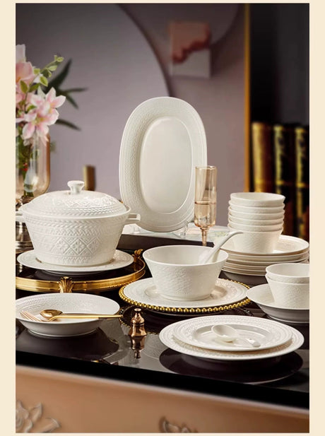 MOSE Pure White Glaze Dish Set from MOSE