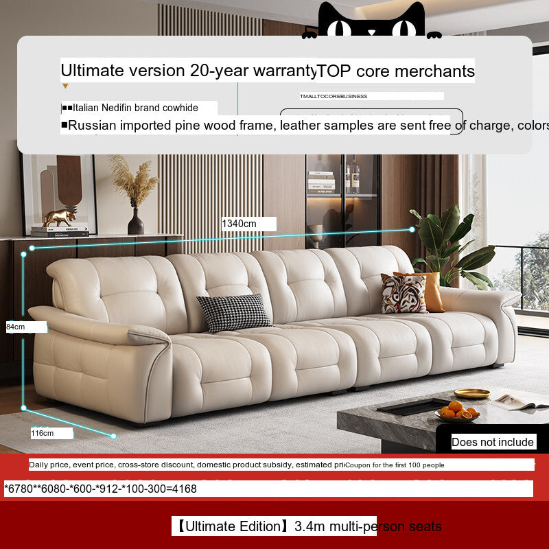 DIPU Nikolaj Cream Cowhide Sofa from DIPU