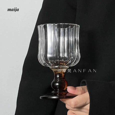 ANFAN Fuchsia Pleated Wine Glass from ANFAN