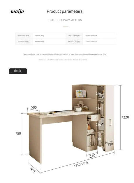 Sumaya Desk with Shelves from maija